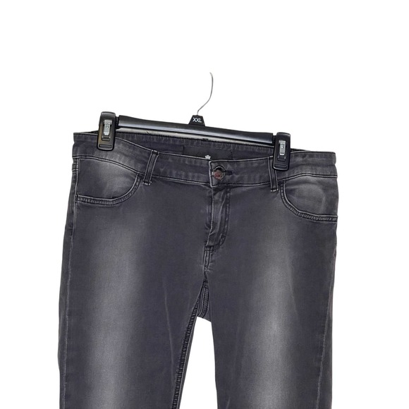 Charlotte Eskildsen Women Jeans Moon‎ Legs Denim Designer Remix Stretch Black 32 - Picture 2 of 11